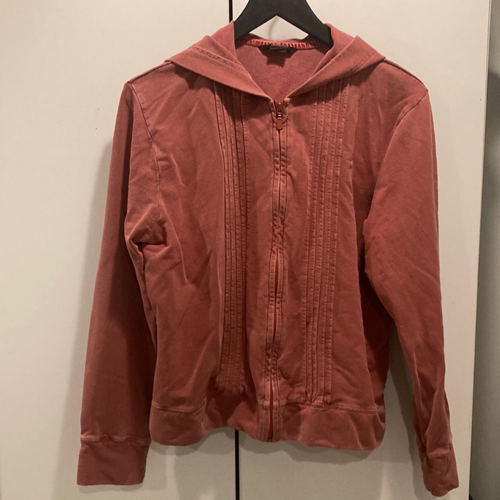 Mauve full zip hoodie Wool rich size XL